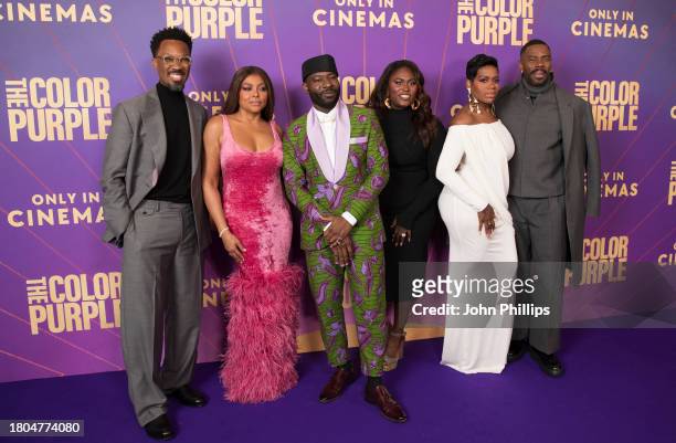Corey Hawkins, Taraji P. Henson, Blitz Bazawule, Danielle Brooks, Fantasia Barrino and Colman Domingo attend "The Color Purple" Special Screening at...