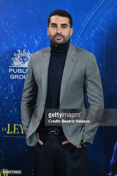 Mehdi Regragui attends the Madrid premiere of "La Ley Del Mar" at Cines Callao on November 20, 2023 in Madrid, Spain.