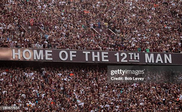 Texas A&M Aggies fans pack the stands at Kyle Field on September 7, 2013 in College Station, Texas.