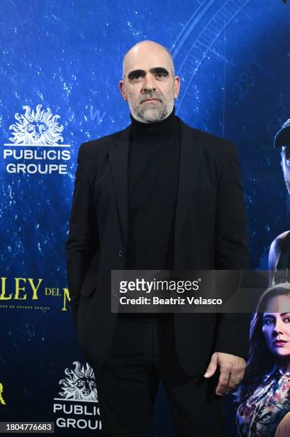 Luis Tosar attends the Madrid premiere of "La Ley Del Mar" at Cines Callao on November 20, 2023 in Madrid, Spain.