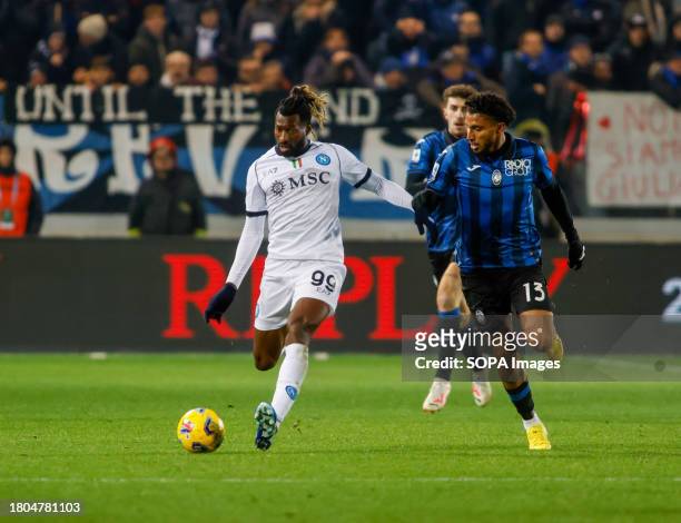 André-Frank Zambo Anguissa of Sac Napoli seen in action during the match between Atalanta Bc and Ssc Napoli as part of Italian Serie A, 2023/2024...