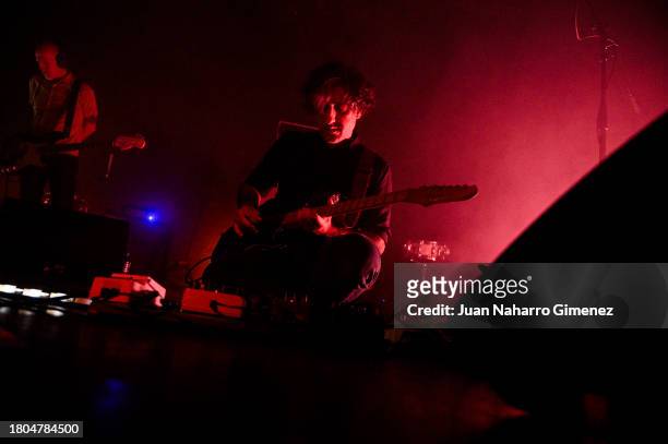Munaf Rayani of Explosions In The Sky performs at La Riviera on November 20, 2023 in Madrid, Spain.