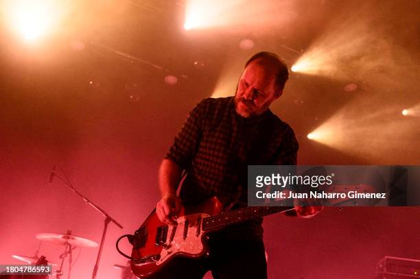 Musician Michael James of Explosions In The Sky performs at La Riviera on November 20, 2023 in Madrid, Spain.
