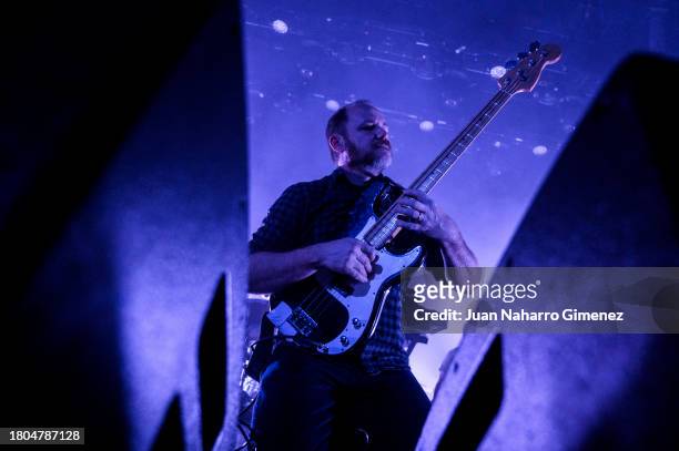 Michael James of Explosions In The Sky performs at La Riviera on November 20, 2023 in Madrid, Spain.