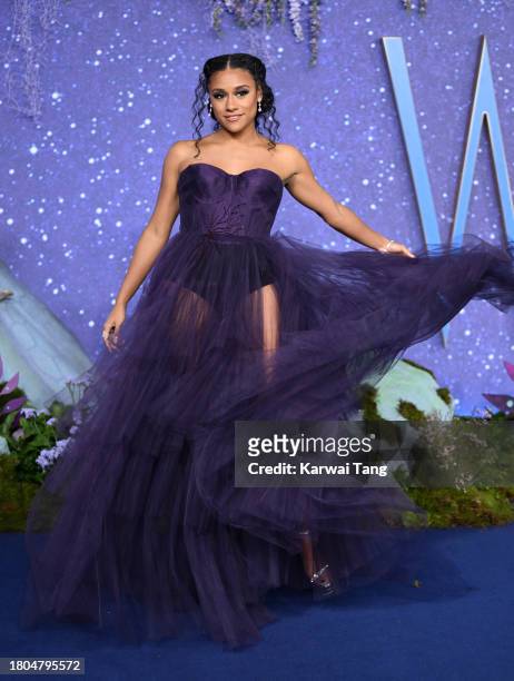 Ariana DeBose attends the "Wish" UK Premiere at Odeon Luxe Leicester Square on November 20, 2023 in London, England.