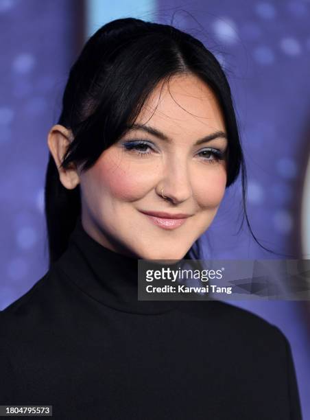 Music Co-writer and Lyricist Julia Michaels attends the "Wish" UK Premiere at Odeon Luxe Leicester Square on November 20, 2023 in London, England.