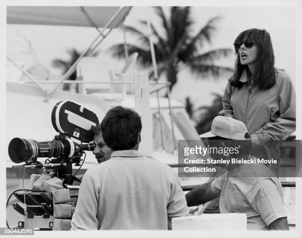 Director Elaine May on the set of the movie 'The Heartbreak Kid', 1972.