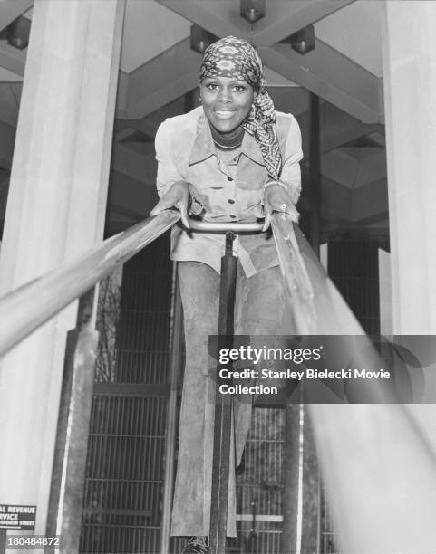 Promotional headshot of actress Cicely Tyson, as she appears in the movie Sounder, 1972.