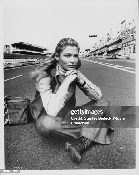 Promotional shot of actress Elga Andersen, as she appears in the movie 'Le Mans', 1971.