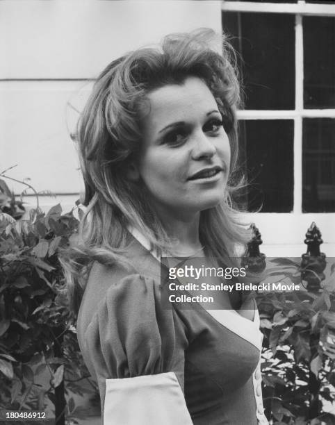Promotional headshot of actress and heiress Francesca Hilton, circa 1970-1980.