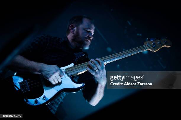 Michael James of Explosions In The Sky performs on stage at La Riviera on November 20, 2023 in Madrid, Spain.