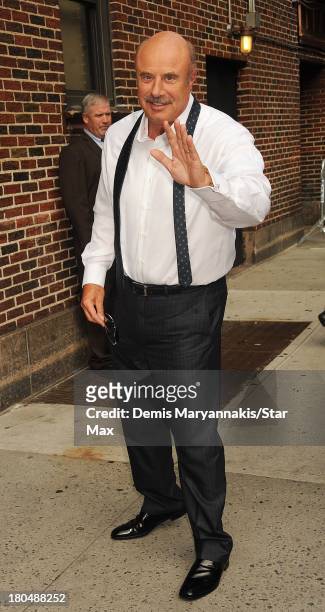 Talk Show Host Dr. Phil McGraw is seen on September 12, 2013 in New York City.