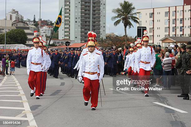 Independência do Brasil. Brazil's Independence Day. Desfile de 7 de setembro em Florianópolis. Parade September 7 in Florianopolis. The Independence...