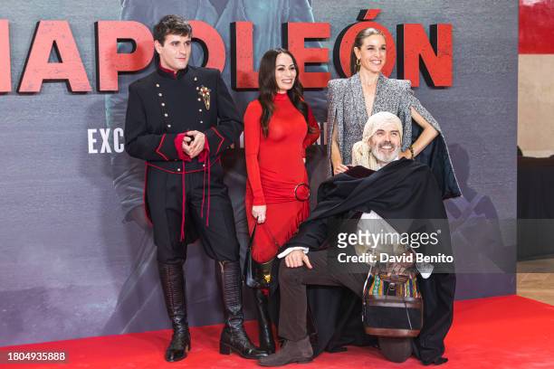 Palomo Spain, Maria Escote, Lorenzo Caprile and Raquel Sánchez Silva attend the Madrid premiere "Napoleon" at Museo Nacional del Prado on November...