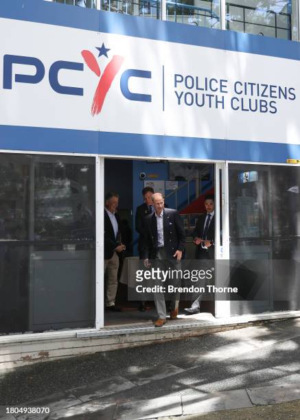Prince Edward Duke of Edinburgh leaves the PCYC City of Sydney-Woolloomooloo on November 21, 2023 in Sydney, Australia.