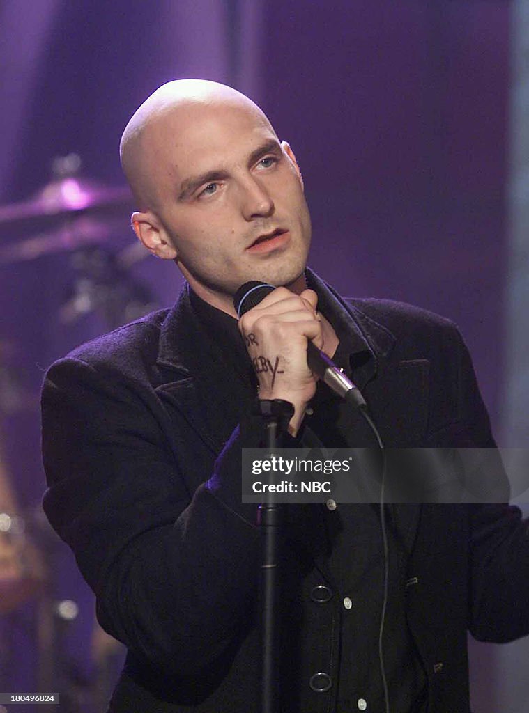 Singer Cinjun Tate of musical guest Remy Zero performs on October 31