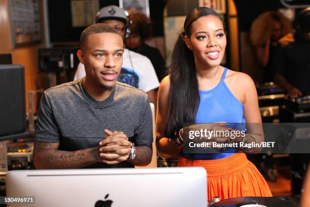 Park hosts Bow Wow and Angela Simmons attends 106 & Park On The Road at DubSpot on September 11, 2013 in New York City.