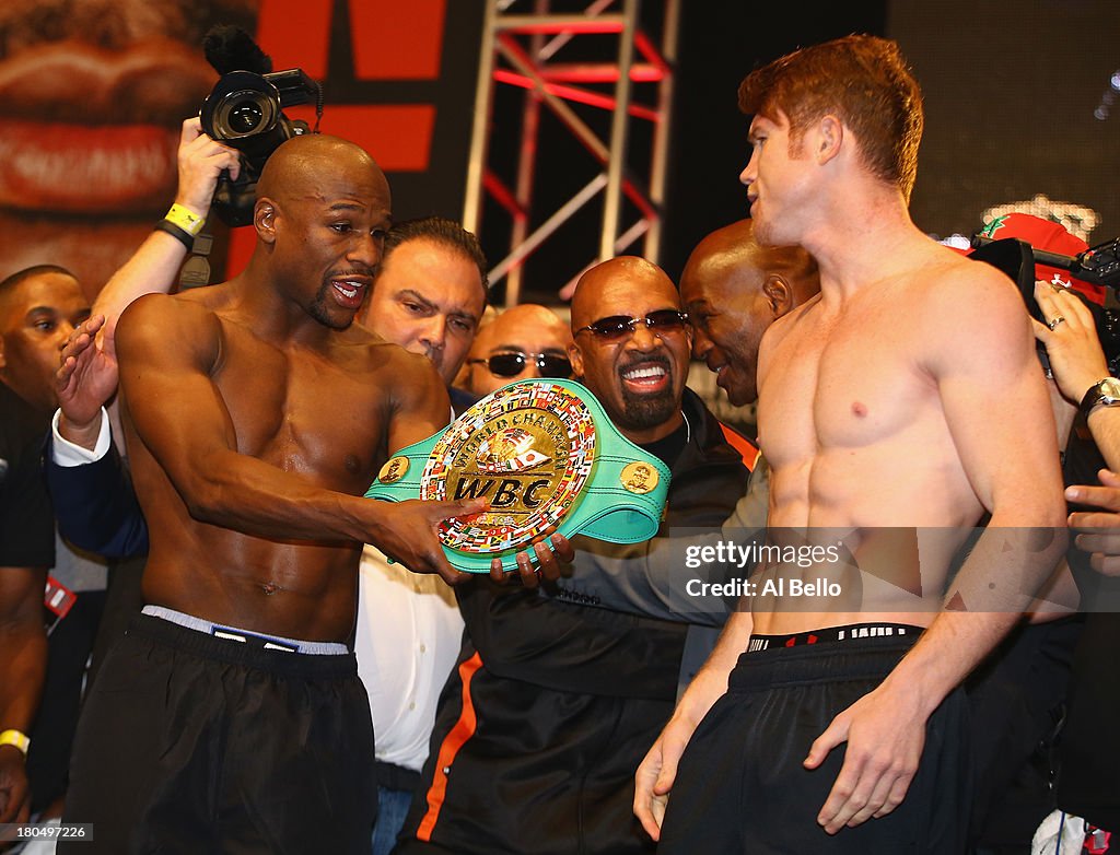 Floyd Mayweather Jr. v Canelo Alvarez - Weigh-In