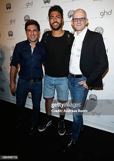 Shan Rahimkhan, Noah Becker and Rudi Meicht of ghd attend No1 TRUE BERLIN BY Shan Rahimkhan & ghd on September 13, 2013 in Berlin, Germany.