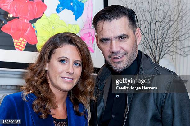 Francesca Versace and Roland Mouret attend the Roland Mouret & East of Mayfair Celebration of 70 Years of Antonio Lopez at the Roland Mouret Flagship...