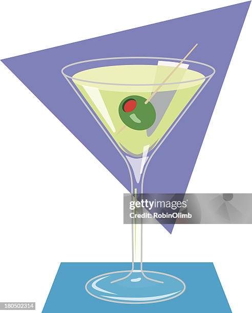 martini - toothpick stock illustrations