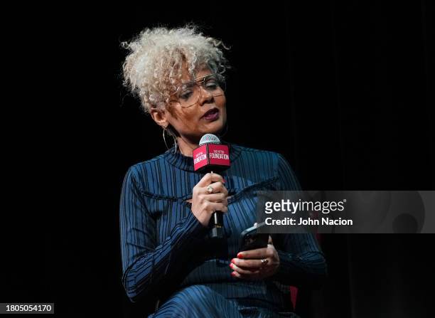 Cori Murray speaks at SAG-AFTRA Foundation Conversations - "American Fiction" with Sterling K. Brown at SAG-AFTRA Foundation Robin Williams Center on...