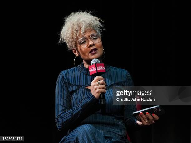 Cori Murray speaks at SAG-AFTRA Foundation Conversations - "American Fiction" with Sterling K. Brown at SAG-AFTRA Foundation Robin Williams Center on...