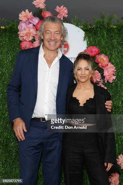 Gérard Bertrand poses with Samantha Jade on November 21, 2023 in Sydney, Australia.