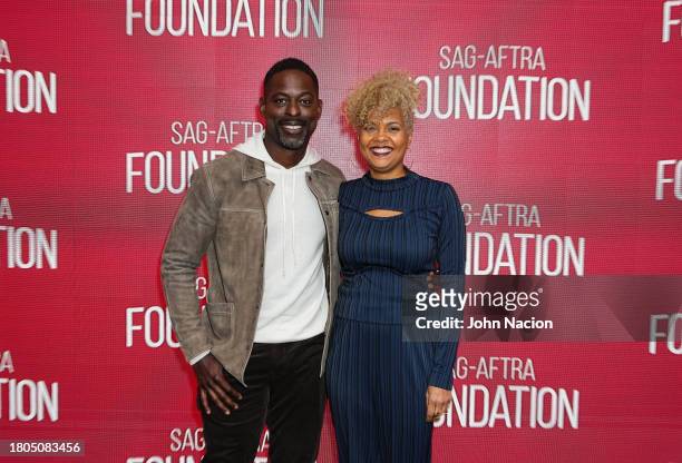 Sterling K. Brown and Cori Murray attend SAG-AFTRA Foundation conversations, "American Fiction" with Sterling K. Brown at SAG-AFTRA Foundation Robin...