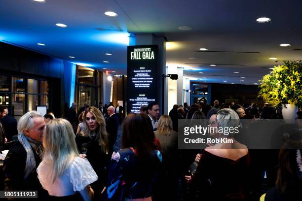 View of atmosphere at Lincoln Center's Fall Gala honoring James G. Dinan at David Geffen Hall on November 20, 2023 in New York City.