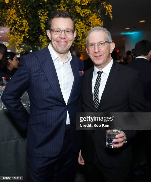 Henry Timms and Barry Edelstein attend Lincoln Center's Fall Gala honoring James G. Dinan at David Geffen Hall on November 20, 2023 in New York City.