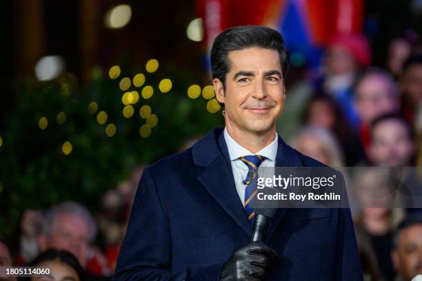 Jesse Watters hosts the Fox News 4th annual all-American Christmas Tree lighting at Fox News Channel Studios on November 20, 2023 in New York City.