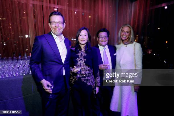 Henry Timms, Clara Wu Tsai, guest and Ann Unterberg attend Lincoln Center's Fall Gala honoring James G. Dinan at David Geffen Hall on November 20,...