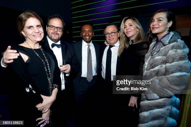Martin Escobari , Daniela Escobari and guests attend Lincoln Center's Fall Gala honoring James G. Dinan at David Geffen Hall on November 20, 2023 in...