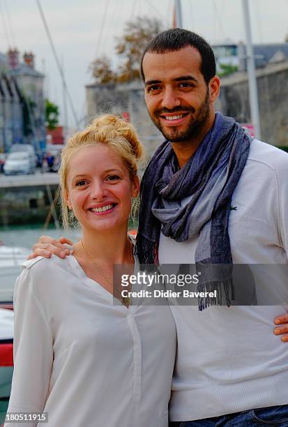 Tarek Boudali and Charlie Bruneau pose during the photocall of 'En Famille' at 15th Festival of TV Fiction on September 13, 2013 in La Rochelle,...