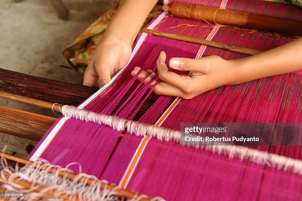 Youngest Known Traditional Ulos Weaver On Samosir Island
