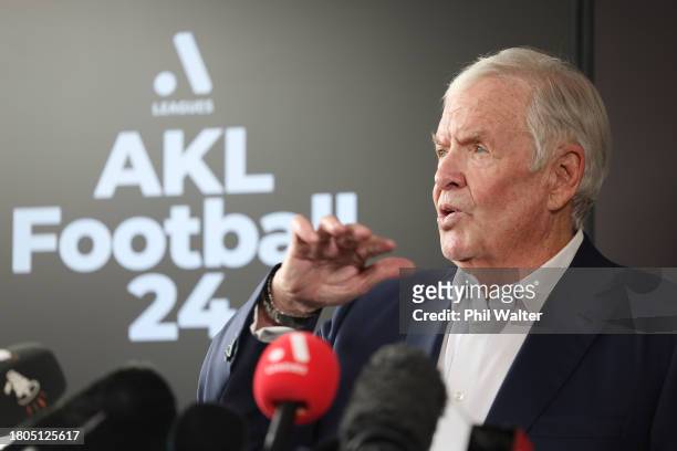 Bill Foley, general partner of the global multi club football operator Black Knight Football Club speaks during a A-Leagues Media Conference at Somm,...