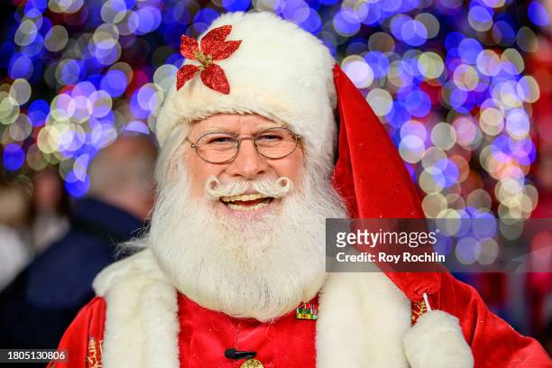 Man dressed as Santa Claus attends the Fox News 4th annual all-American Christmas Tree lighting at Fox News Channel Studios on November 20, 2023 in...