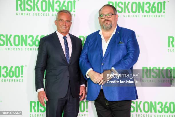 Independent presidential candidate Robert F. Kennedy Jr. And RiskOn36 Executive Chairman Milton "Todd" Ault III pose for a photo during RiskOn360!...