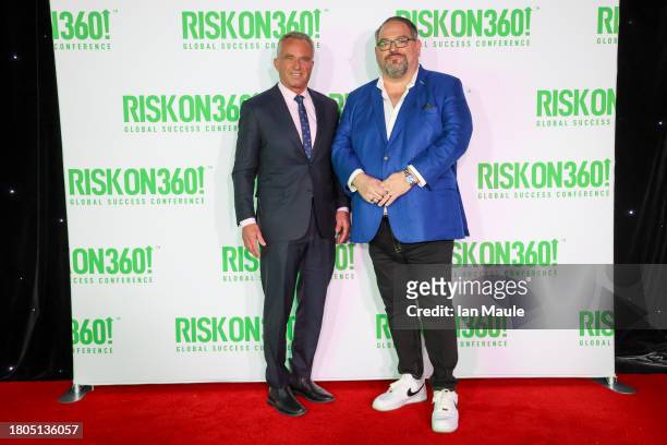 Independent presidential candidate Robert F. Kennedy Jr. And RiskOn36 Executive Chairman Milton "Todd" Ault III pose for a photo during RiskOn360!...