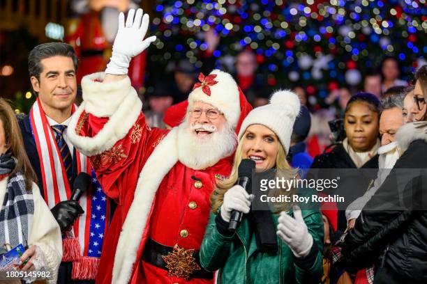 Jesse Watters with Santa Claus and Dana Perino as they host the Fox News 4th annual all-American Christmas Tree lighting at Fox News Channel Studios...