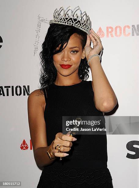 Rihanna is crowned as Queen of the West Hollywood Halloween Carnaval at Greystone Manor Supperclub on October 31, 2012 in West Hollywood, California.