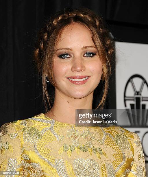 Actress Jennifer Lawrence attends the 38th annual Los Angeles Film Critics Association Awards at InterContinental Hotel on January 12, 2013 in...