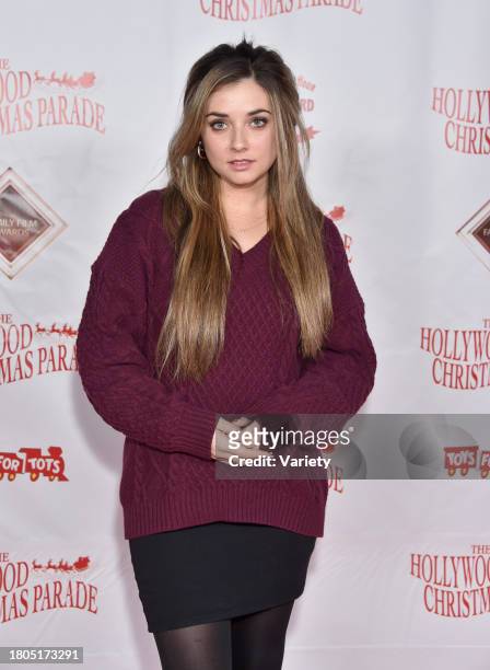 Giorgia Whigham at the 91st Hollywood Christmas Parade held on November 26, 2023 in Los Angeles, California.