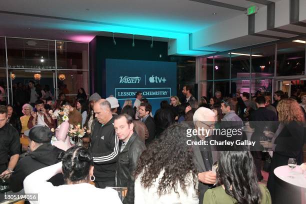 Guests attend Variety And Apple TV+ "Lessons In Chemistry" Screening, Q&A And Reception at Linwood Dunn Theater on November 20, 2023 in Los Angeles,...