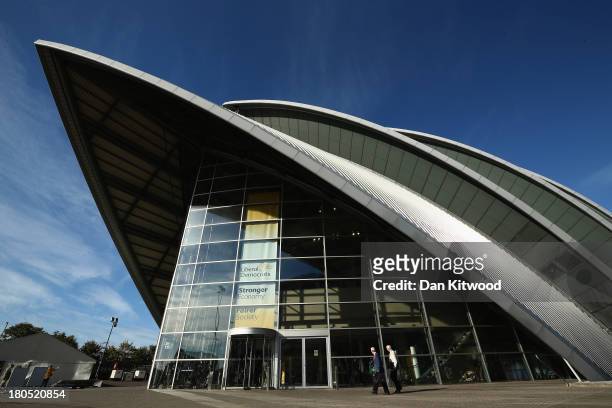 General view of the Scottish Exhibition and Conference Centre ahead of the Liberal Democrats Autumn conference on September 14, 2013 in Glasgow,...