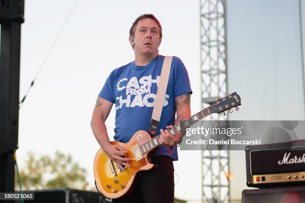 Jay Bentley of Bad Religion performs on stage on Day 1 of Riot Fest and Carnival 2013 at Humboldt Park on September 13, 2013 in Chicago, Illinois.