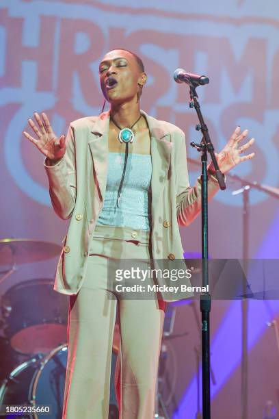 Trea Swindle of Chapel Hart performs during the 2023 Christmas For Kids Benefit at Ryman Auditorium on November 20, 2023 in Nashville, Tennessee.