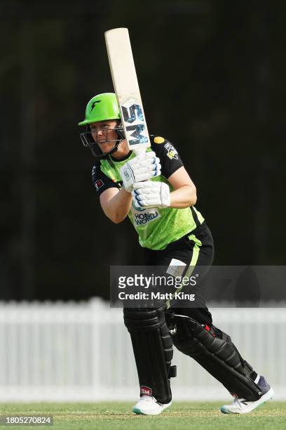 Heather Knight of the Thunder bats during the WBBL match between Sydney Thunder and Adelaide Strikers at Cricket Central, on November 21 in Sydney,...
