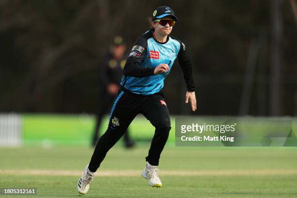 Laura Wolvaardt of the Strikers fields during the WBBL match between Sydney Thunder and Adelaide Strikers at Cricket Central, on November 21 in...